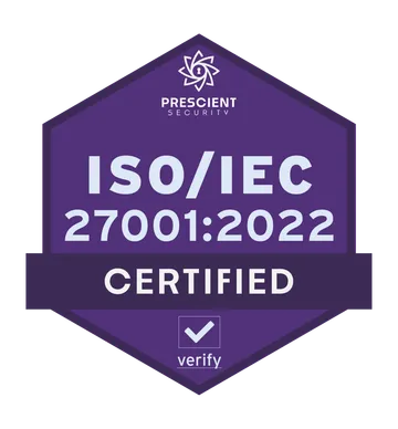 ISO/IEC 27001:2022 Certified